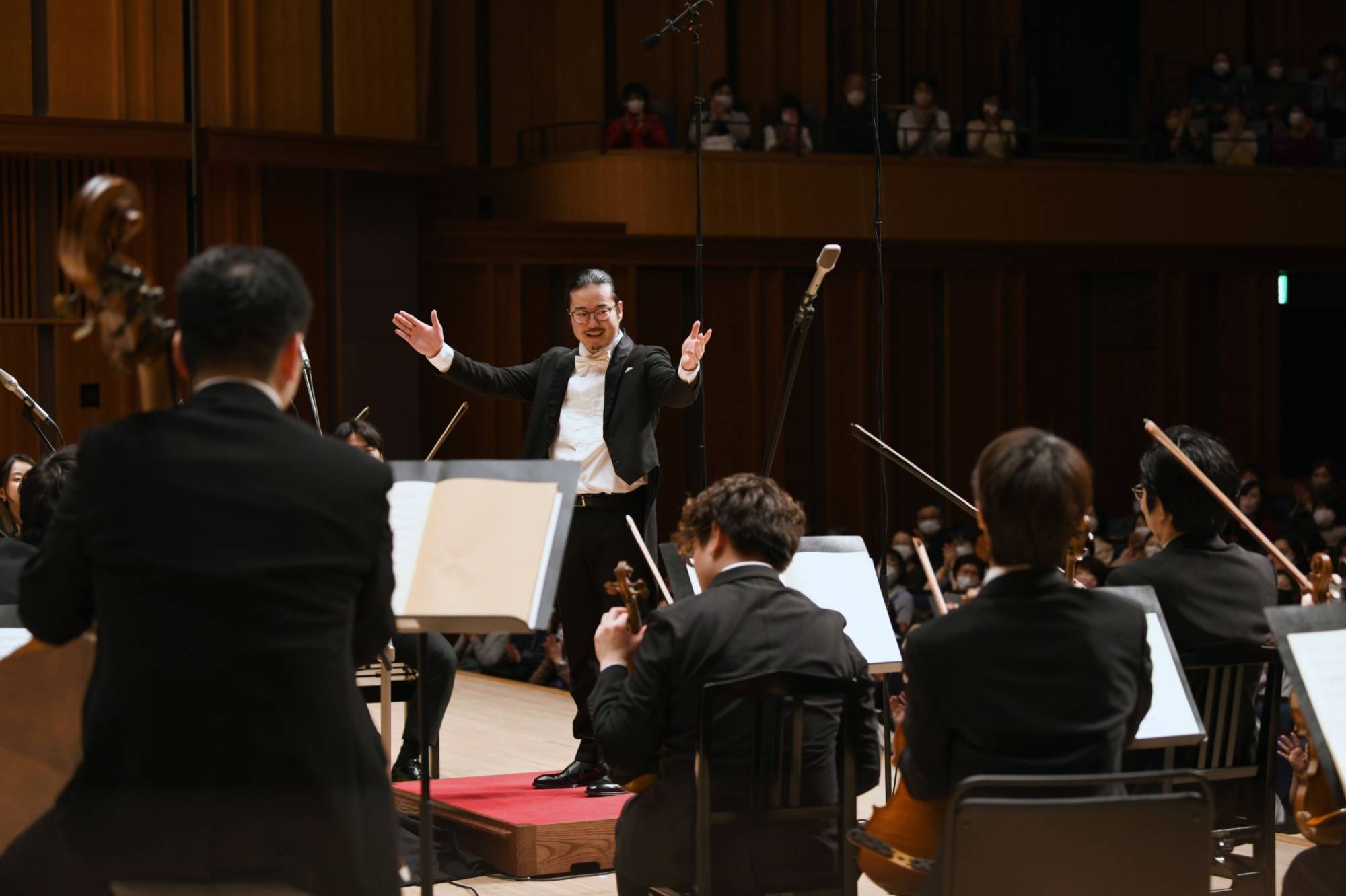 Kyohei Sorita conducts the Japan National Orchestra in March. | BLOOMBERG