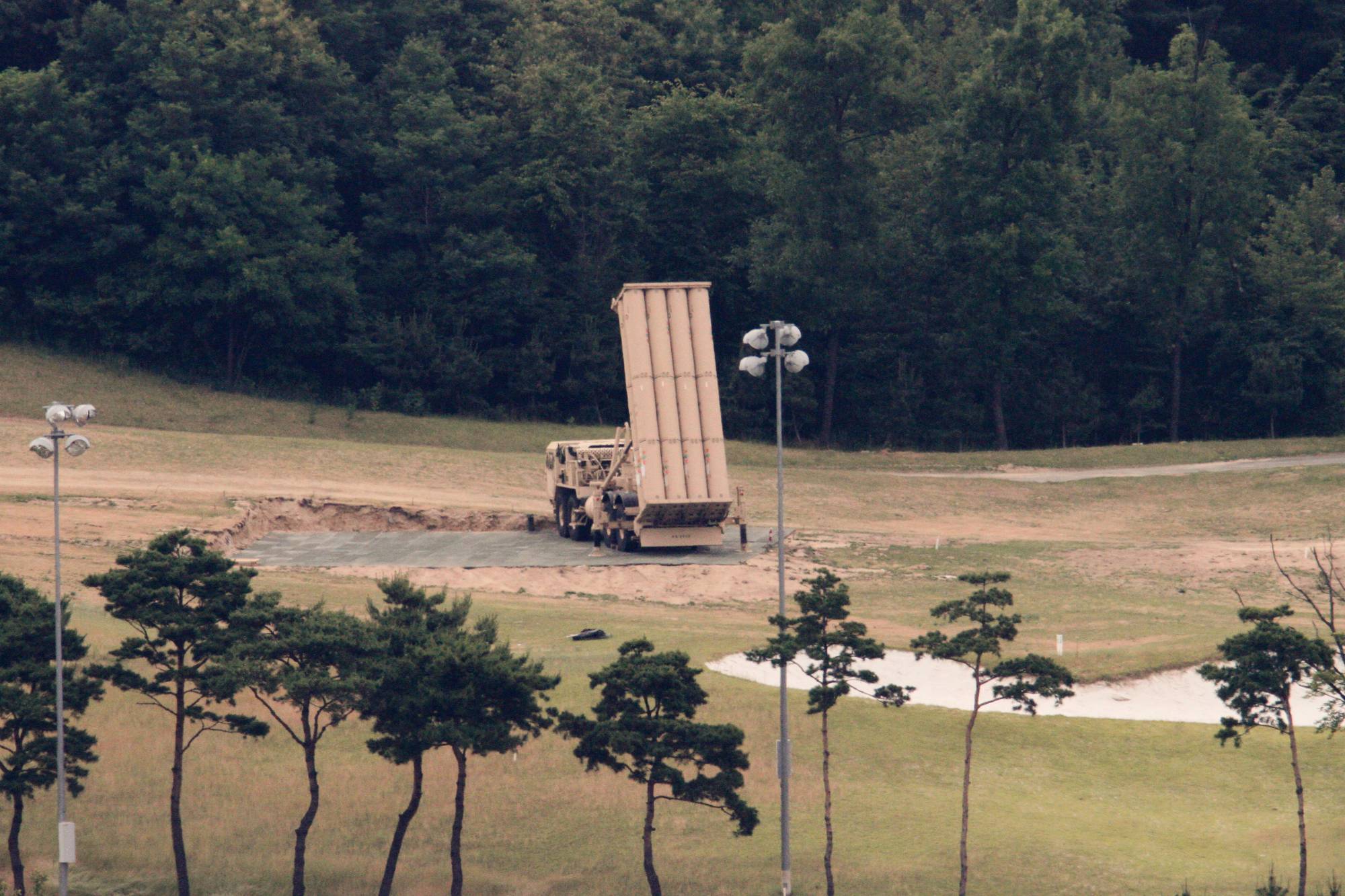 A Terminal High Altitude Area Defense (THAAD) interceptor in Seongju, South Korea, in 2017 | Reuters 