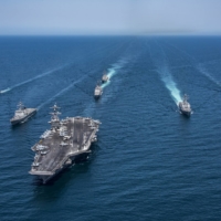 South Korean destroyers and U.S. warships transit the western Pacific Ocean in 2017.   | U.S. NAVY / VIA REUTERS   
