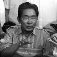 Philippine President Ferdinand Marcos Sr. talks to journalists during his campaign in his northern home province of Ilocos Norte in December 1985. | REUTERS 