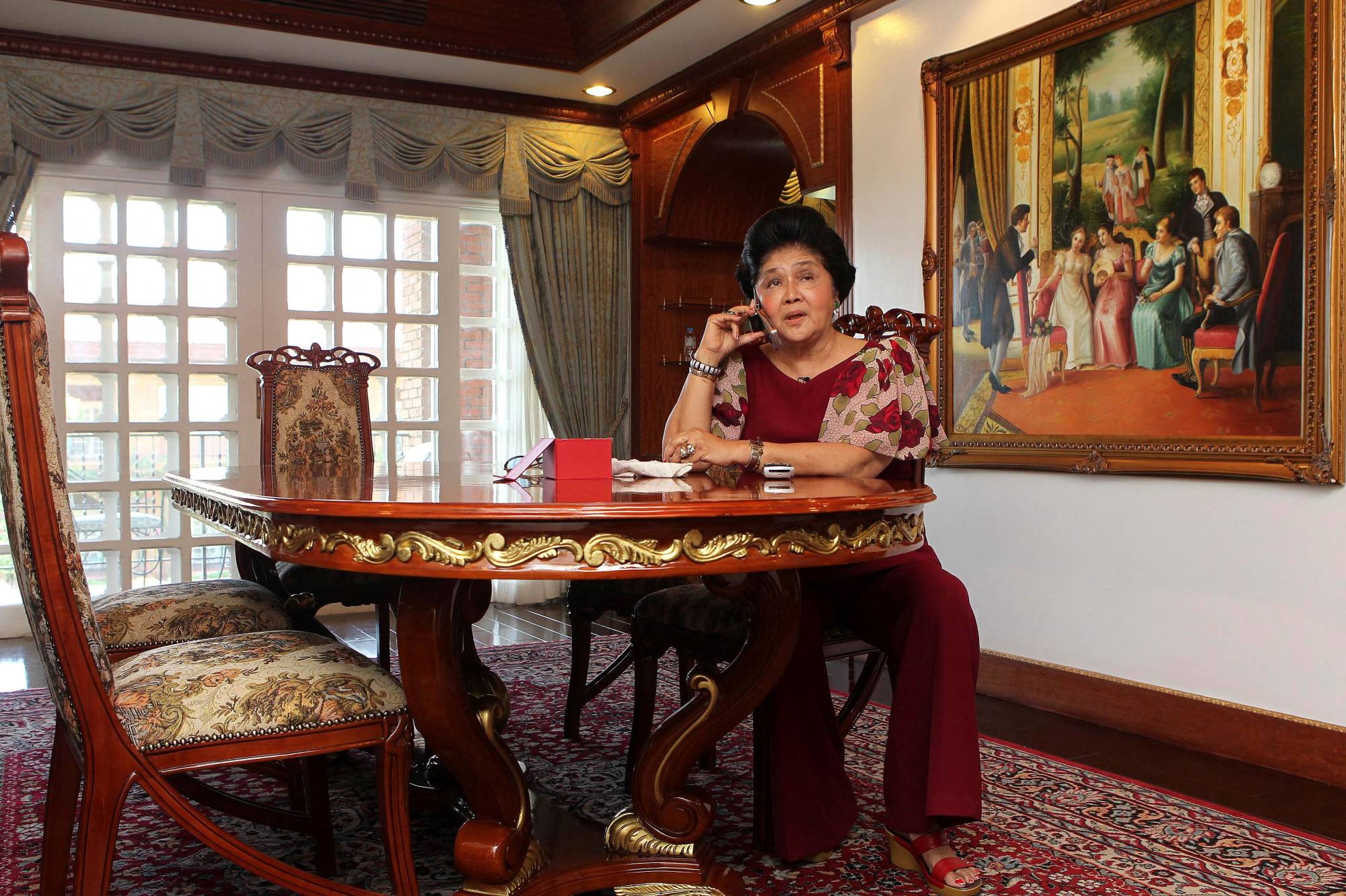 Former Philippine first lady Imelda Marcos is interviewed in the city of Laoag, north of Manila, in May 2010. | Reuters 