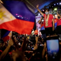 Philippine presidential candidate Ferdinand Marcos Jr. during a campaign rally in Lipa, the Philippines, on April 20. | REUTERS 