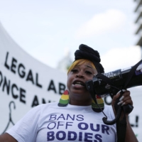 A pro-abortion rights march and rally in Atlanta on Tuesday.  | REUTERS