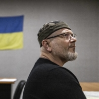 Oleksandr Vilkul of Kryvyi Rih, Ukraine, in his office on Wednesday  | DAVID GUTTENFELDER / THE NEW YORK TIMES