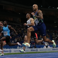 Lamont Marcell Jacobs wins the men\'s 60-meter final at the ISTAF Berlin Athletics Indoor Meet on Feb. 4. | REUTERS