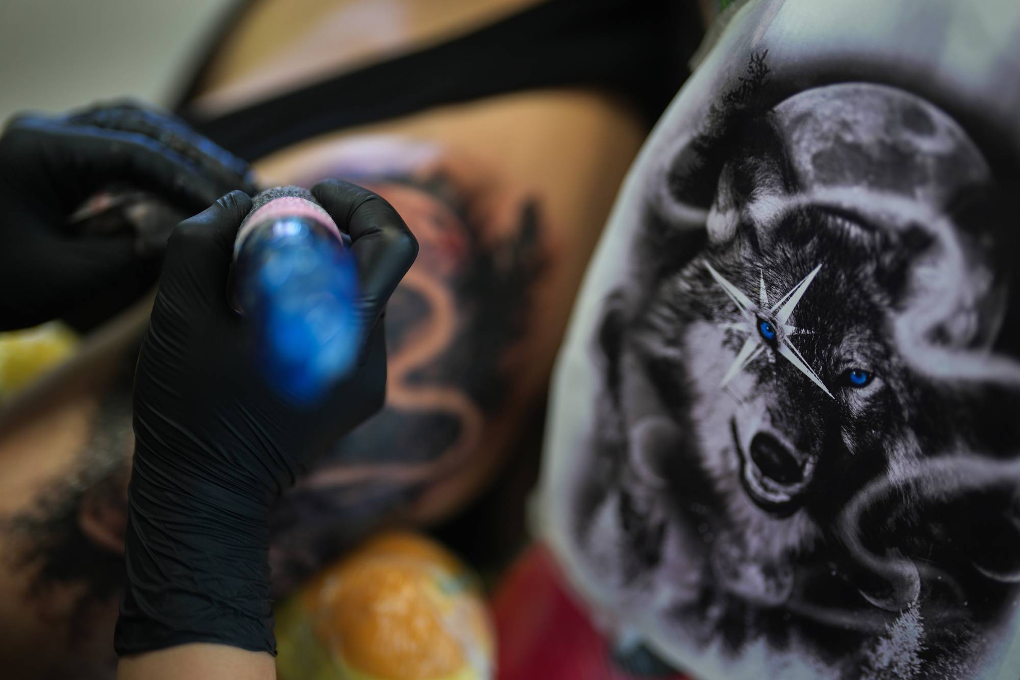 Artwork that San Lee tattooed onto one of her clients, in Seoul on May 4. Tattoo artists, long treated as criminals for their work, say that it is time to end the stigma against their business, which has thrived underground. | Chang W. Lee/The New York Times