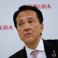 Nomura Holdings Inc. Chief Executive Kentaro Okuda attends a news conference in Tokyo on Tuesday. | REUTERS