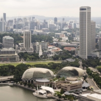 Singapore, on Monday. The Southeast Asian financial hub was among the first countries in the region to reopen its borders amid the pandemic. |  BLOOMBERG