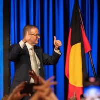 Anthony Albanese won Saturday’s Australian election with a campaign that was gaffe-prone and light on policy but promised a more decent form of politics. | AFP-JIJI