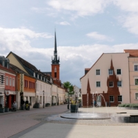 A square in Schwedt, Germany. Like other regions of the former East Germany, Schwedt experienced widespread job losses after the collapse of communism. | KATRIN STREICHER / THE NEW YORK TIMES
