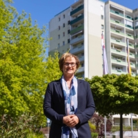 Annekathrin Hoppe, mayor of Schwedt, outside the town hall in Schwedt, Germany. A plan to ban Russian oil imports by the end of the year threatens to choke off supplies to the PCK Schwedt oil refinery in the town, which would cripple Berlin and much of eastern Germany in the process. | BLOOMBERG