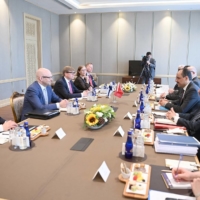 Turkish and Finnish officials meet in Ankara on Wednesday. Sources said that talks last week about Finland and Sweden joining NATO made little headway. | PRESIDENTIAL PRESS OFFICE / VIA REUTERS