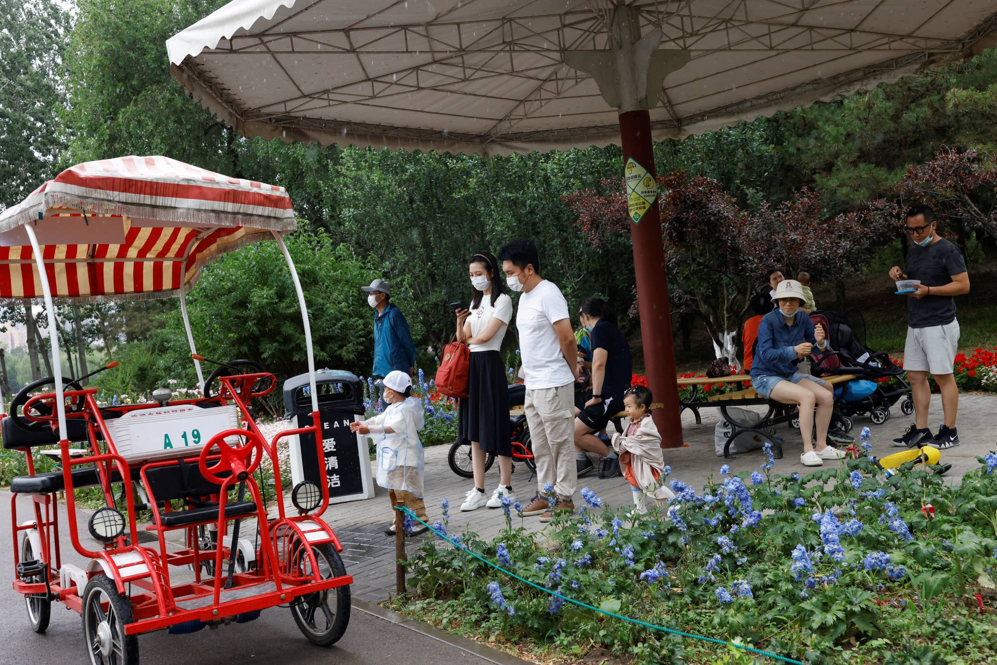 Sun Park on the day of its reopening after the government eased some COVID-19 restrictions in Beijing, on Sunday. | REUTERS