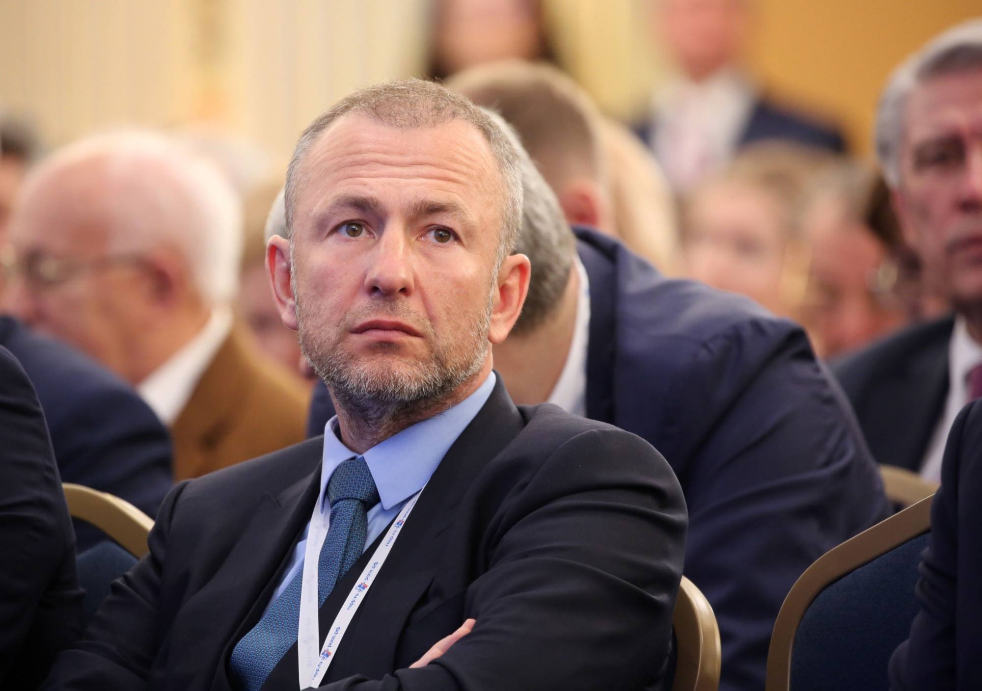 Andrey Melnichenko, billionaire and owner of EuroChem Group AG, at an event in Moscow in March 2019 | Bloomberg