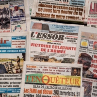 Malian newspapers hailed the \"resounding victory\" of the Malian military days after an attack in Moura, on April 4. Civilian deaths have spiked in Mali since Russian mercenaries of the Wagner Group began operating alongside the military in late March, and hundreds were executed in the village of Moura. | THE NEW YORK TIMES