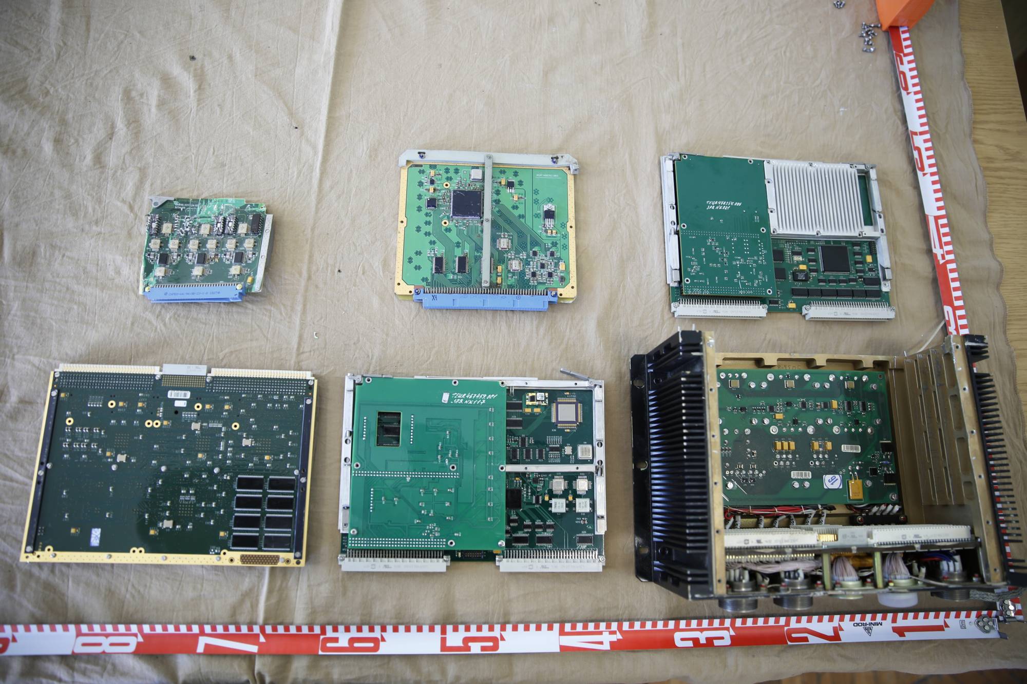 Onboard computer components collected in Ukraine from a Russian cruise missile | Conflict Armament Research / via The New York Times