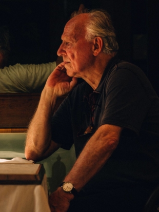 When they met in 1997, Werner Herzog felt an immediate kinship with Hiroo Onoda, a Japanese intelligence officer who refused to believe World War II was over for decades before coming out of hiding in 1974. Onoda is the subject of Herzog's new book, 'The Twilight World.' | ROBBIE LAWRENCE / THE NEW YORK TIMES