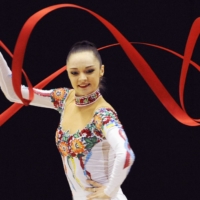 Ukrainian Anna Bessonova performs during the Aeon Cup in Tokyo in October 2008. | KYODO