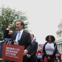 Sen. Chris Murphy of Connecticut, who has become a leading congressional voice on gun safety after the Sandy Hook school shootings in his home state in 2012, speaks during news conference about gun control on Capitol Hill in Washington, on May 26.  | TOM BRENNER / THE NEW YORK TIMES