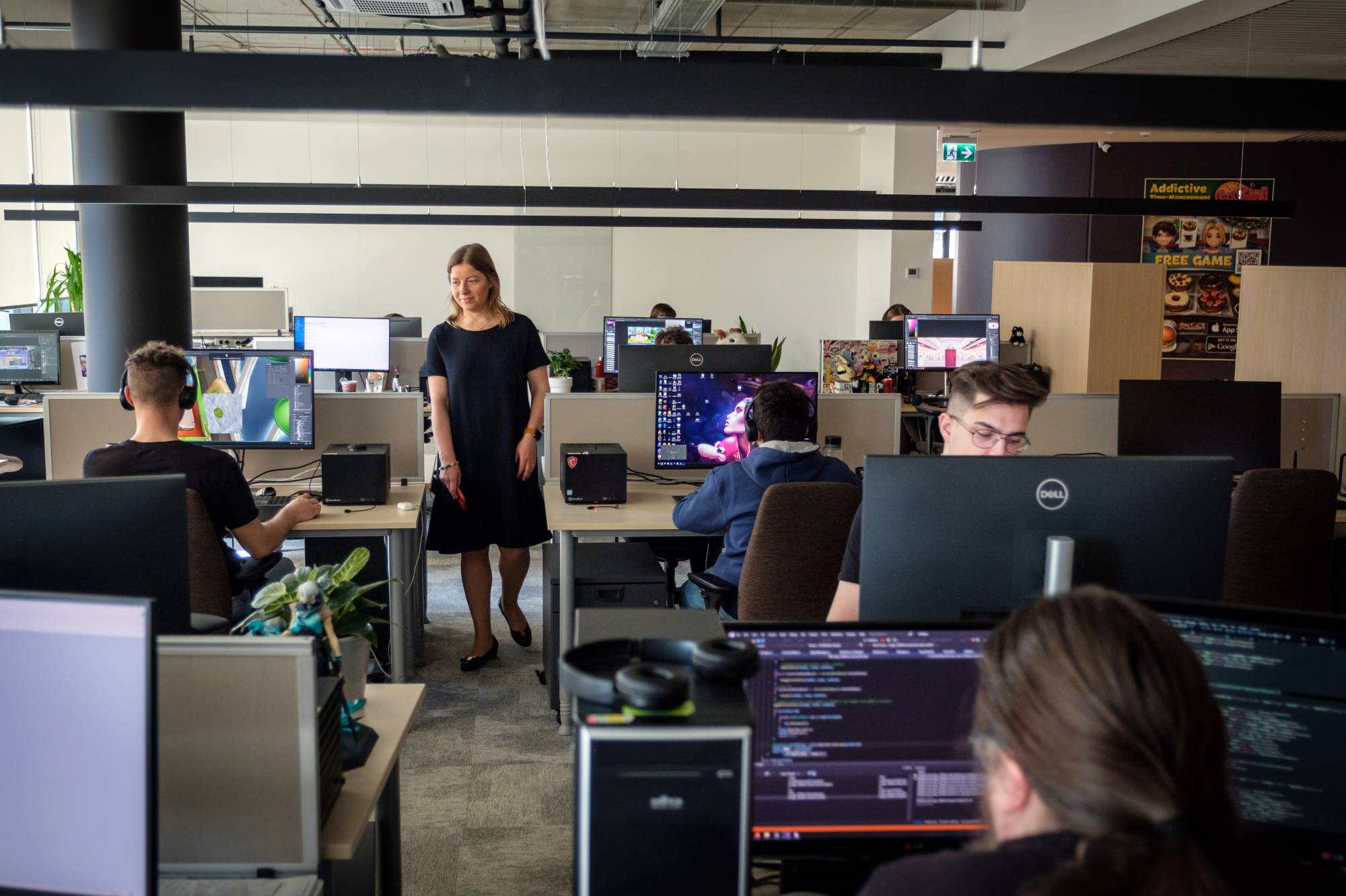 Victoria Trofimova, chief executive of the game-maker Nordcurrent, at the company’s headquarters in Vilnius, Lithuania, on May 23. She arranged for the safe passage of 51 people out of Ukraine. | GORDON WELTERS / THE NEW YORK TIMES