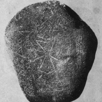 In an undated image provided by A.S. Leybin, a headstone, written in Syriac, dating to the 14th century, reads in part, “This is the tomb of the believer Sanmaq. He died of pestilence.”  | A.S. LEYBIN / VIA THE NEW YORK TIMES