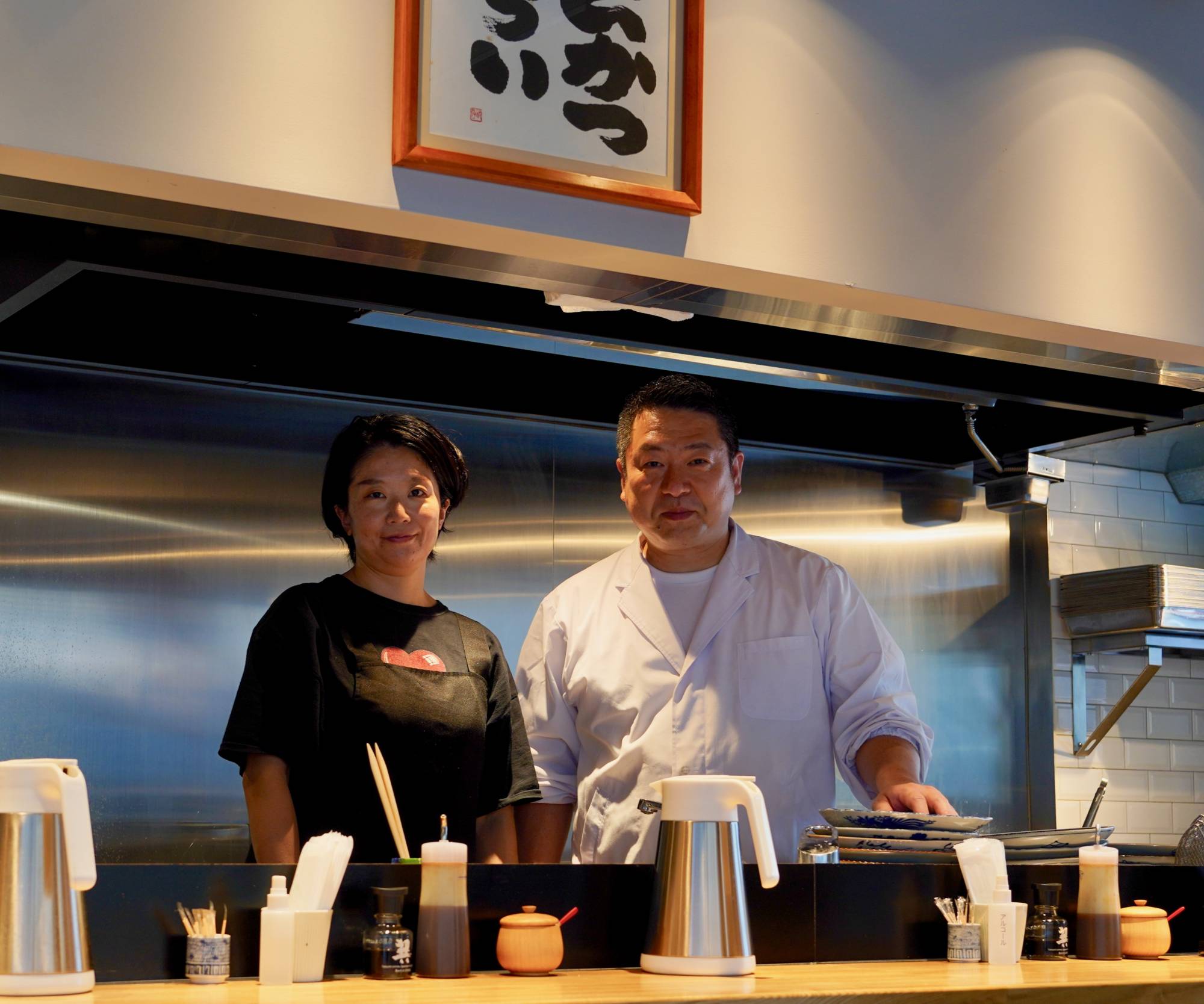 At Tonkatsu Nanaido, chef Takashi Imai’s (right) premium pork cutlets draw devotees from far beyond the Jingumae neighborhood. | ROBBIE SWINNERTON