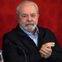 Former Brazilian President Luiz Inacio Lula da Silva attends an event in Sao Paulo on Tuesday.  | AFP-JIJI