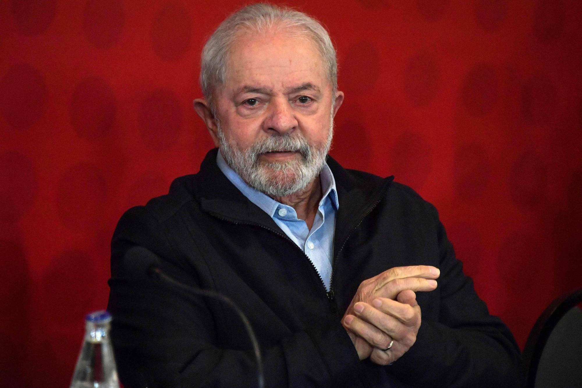 Former Brazilian President Luiz Inacio Lula da Silva attends an event in Sao Paulo on Tuesday.  | AFP-JIJI