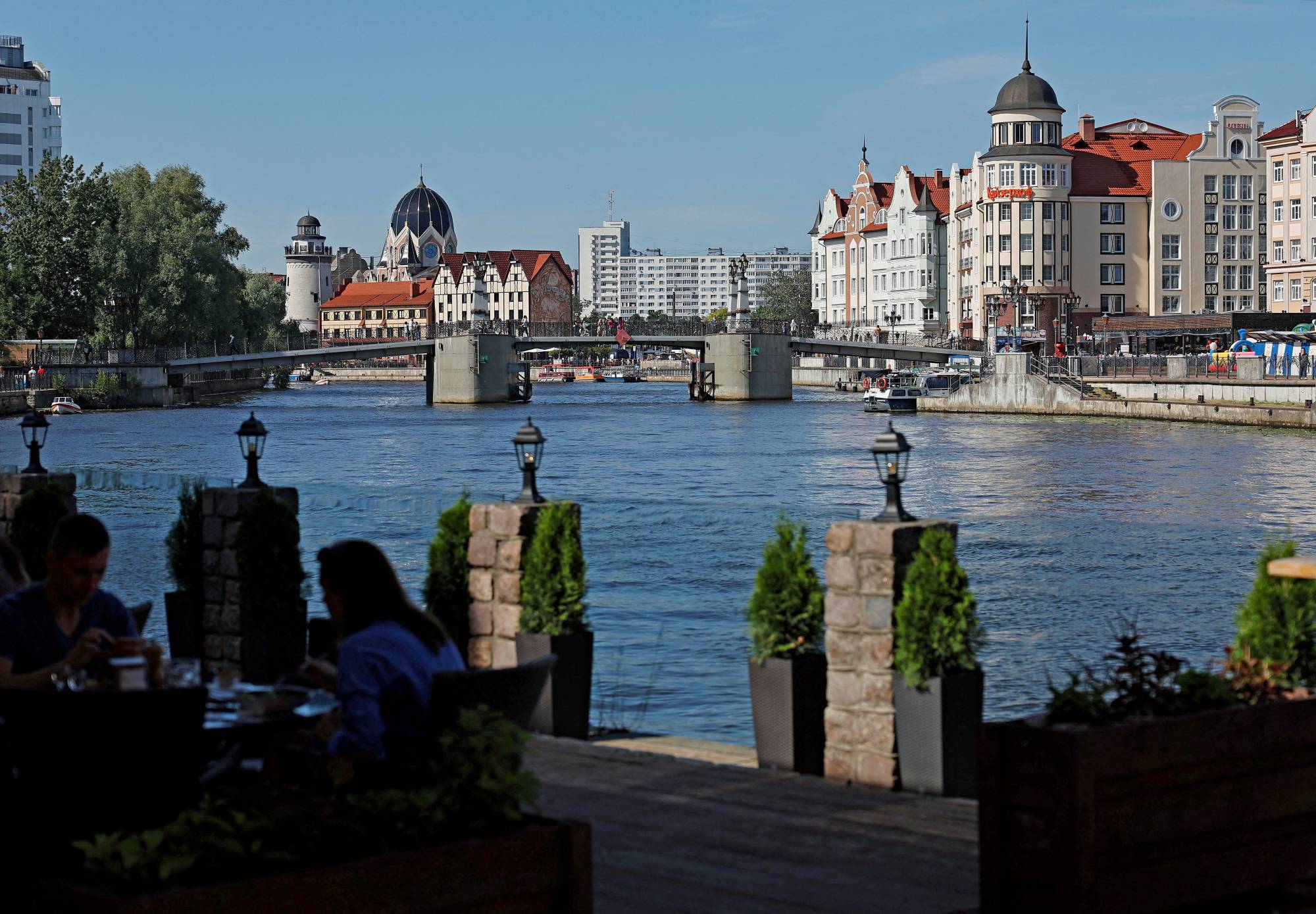 An embankment of the Pregolya River in Kaliningrad, Russia, on June 22. | REUTERS