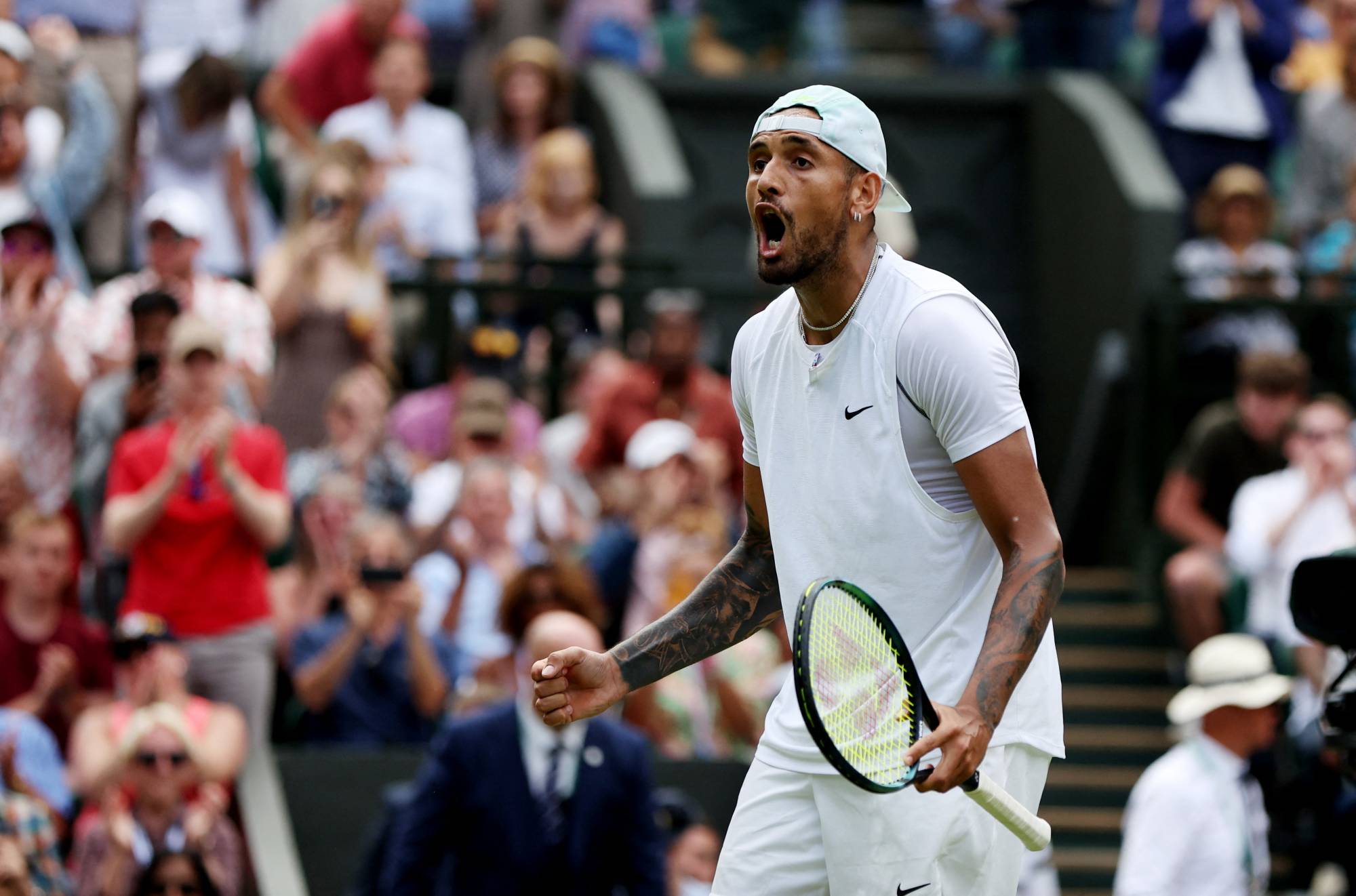 Nick Kyrgios laughs off criticism after reaching Wimbledon quarters