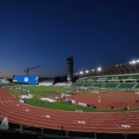 The rebuilt Hayward Field in Eugene, Oregon, will host the upcoming World Athletics Championships, marking the first time the event has been held in the United States. | USA TODAY / VIA REUTERS