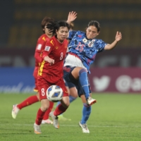 Midfielder Fuka Nagano (right) has made 10 appearances for Nadeshiko Japan. | REUTERS