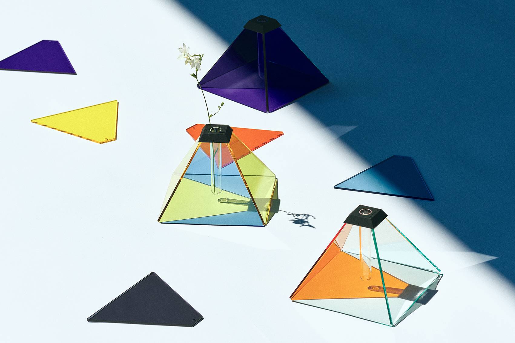 Yoshihiro Mikami’s “Light in Your Colors (299792458 m/s)” vase is designed to catch the light and reflect its colors across any surface.  | COURTESY OF YOSHIHIRO MIKAMI