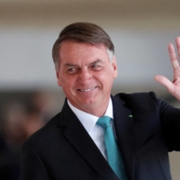 Brazil\'s President Jair Bolsonaro after meeting with Hungary\'s President Katalin Novak at the Planalto Palace in Brasilia, on Monday | REUTERS