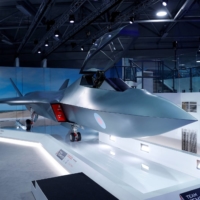 A model of a Tempest jet fighter at the Farnborough Airshow in Farnborough, Britain, in July 2018 | REUTERS