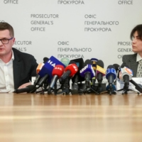 Ivan Bakanov, Ukraine\'s security service chief, and Iryna Venediktova, the prosecutor general, at a news conference in Kyiv in May
 | REUTERS 