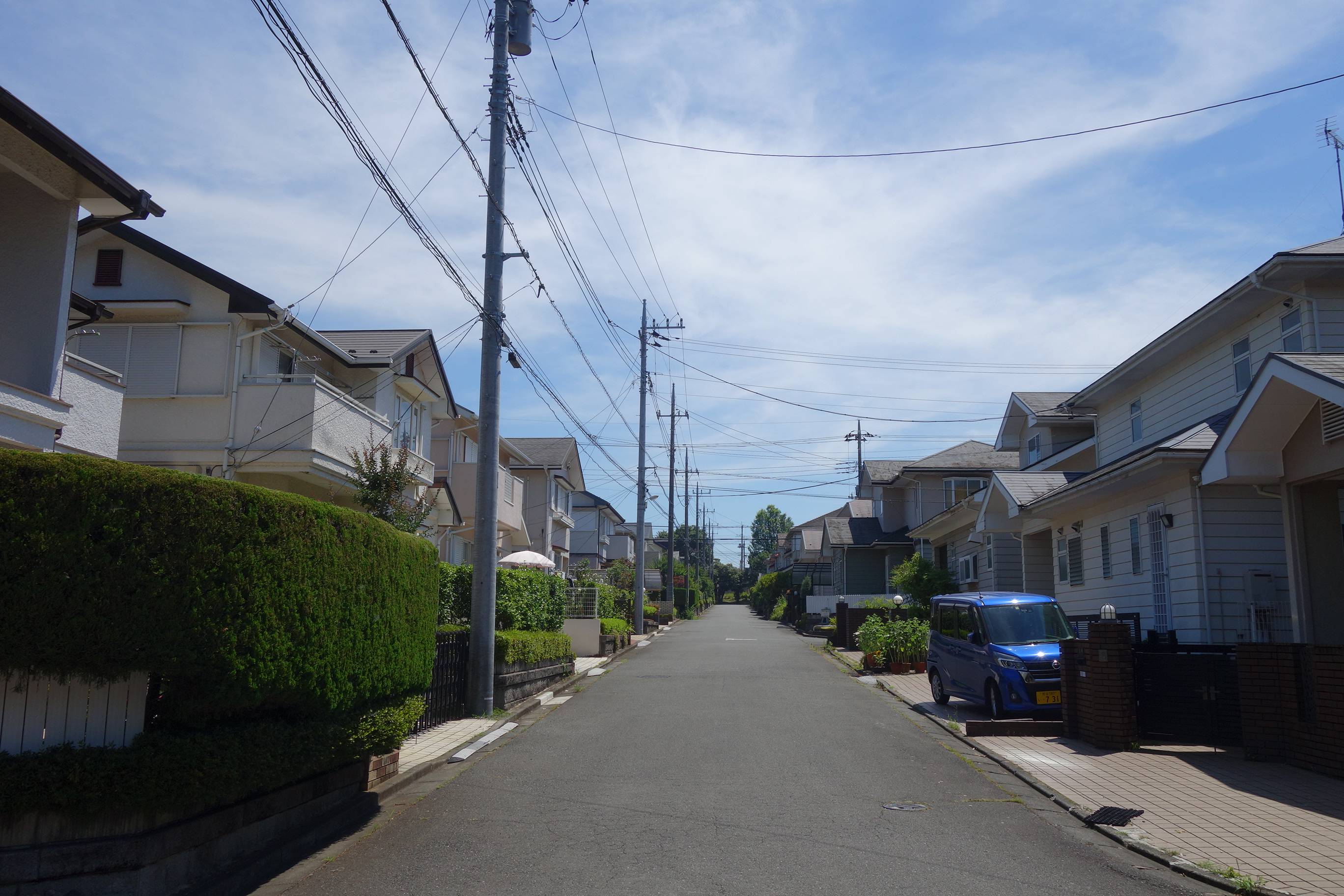 A deserted street in Hatoyama New Town, Saitama Prefecture, in June | Alex K.T. Martin 