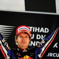 Sebastian Vettel celebrates after clinching the 2010 world title in Abu Dhabi while with Red Bull. | AFP-JIJI