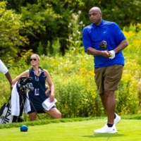 Retired NBA legend Charles Barkley (right) turned down a television commentary offer from LIV Golf. | USA TODAY / VIA REUTERS