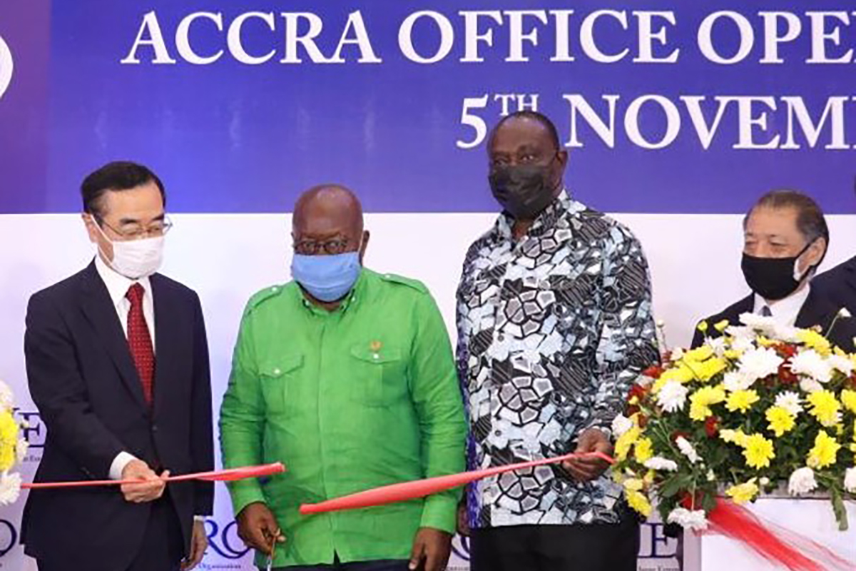 The opening ceremony of JETRO’s Accra office in 2021 | JAPAN EXTERNAL TRADE ORGANIZATION