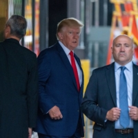 Former U.S. President Donald Trump departs Trump Tower for a deposition in New York City on Wednesday, two days after FBI agents raided his Mar-a-Lago Palm Beach home. | REUTERS