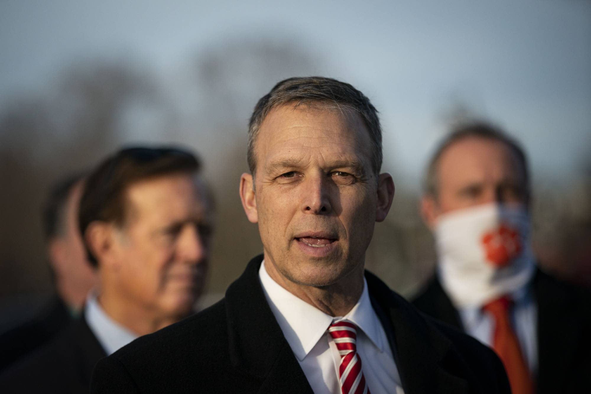 U.S. Rep. Scott Perry speaks at a news conference on Capitol Hill in Washington in 2020. The FBI seized a phone belonging to Perry on Tuesday, a day after bureau officials searched former U.S. President Donald Trump’s Florida home. | Al Drago / The New York Times