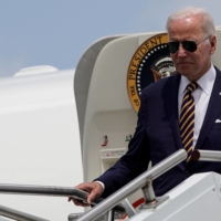 U.S. President Joe Biden arrives at Joint Base Charleston in South Carolina on Wednesday. Biden\'s team has been wrestling for months with various ways to ease the costs of duties imposed on Chinese imports during predecessor Donald Trump\'s tenure. | REUTERS