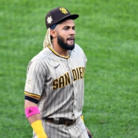 Fernando Tatis Jr., 23, hasn\'t played for the Padres this season after undergoing surgery on his broken left wrist in March. | USA TODAY / VIA REUTERS
