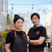 Good to Eat Dumplings chef Tony Tung (left) and her wife and business partner Angie Lin often field questions from diners on the nature of Taiwanese cuisine. | MARK DAVIS / THE NEW YORK TIMES