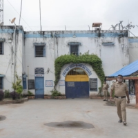 The jail where the convicts in the Bilkis Bano rape case were imprisoned in Godhra, India, on Friday.  | SAUMYA KHANDELWAL / THE NEW YORK TIMES