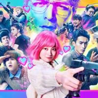 Kanna Hashimoto (center) takes down a bevy of foes as pink-haired assassin Kei Kikuno in Toichiro Ruto’s “Violence Action.” | © R.A, S.S, S/V.A.F.P
