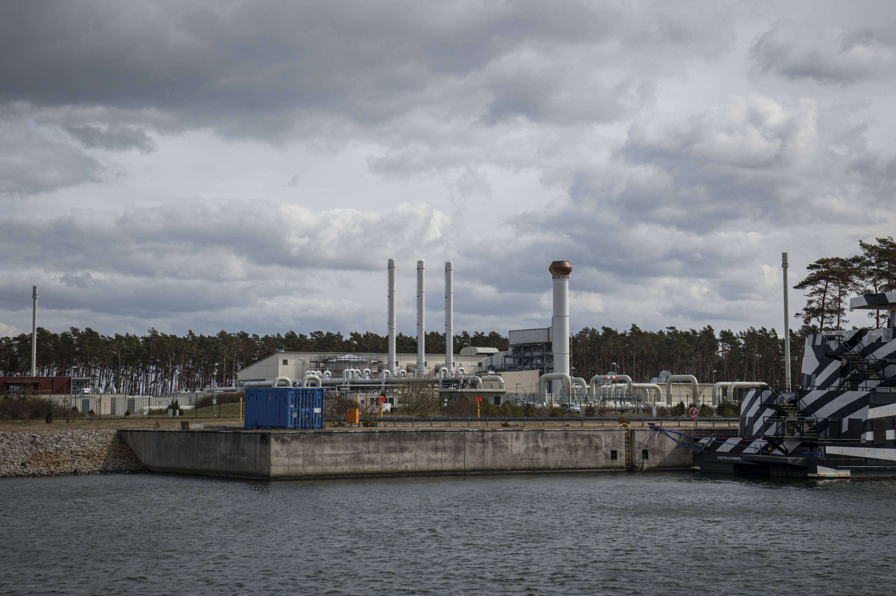A section of the Nord Stream pipeline at the port of Lubmin, Germany, in 2021. | Lena Mucha / The New York Times