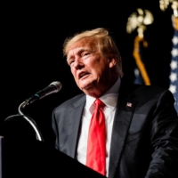 Former President Donald Trump speaks during an event in Las Vegas on July 8.   | ROGER KISBY / THE NEW YORK TIMES