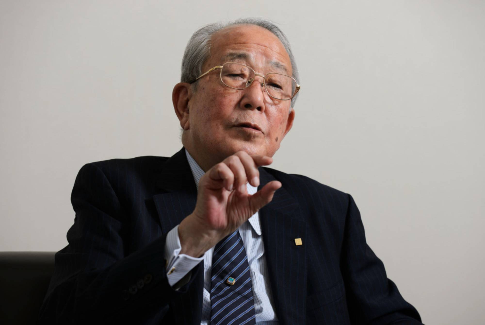 Kazuo Inamori, the founder of Kyocera, in Kyoto in 2015 | BLOOMBERG